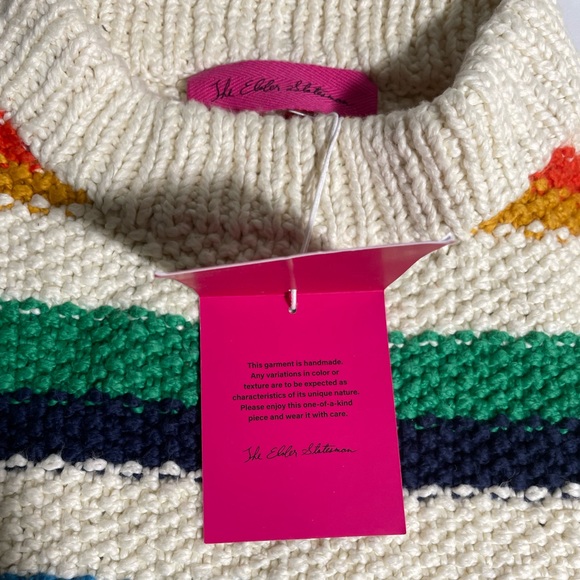 The Elder Statesman Off-White Varied Stripe Sweater - Picture 11 of 16